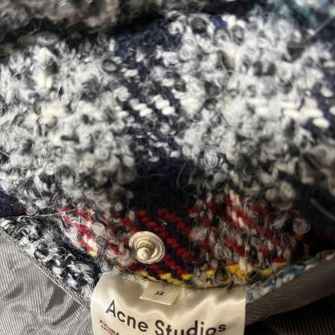 極美品　アクネステュディオス　ツイード　チェック　ブルゾン　MA1 ジャケット