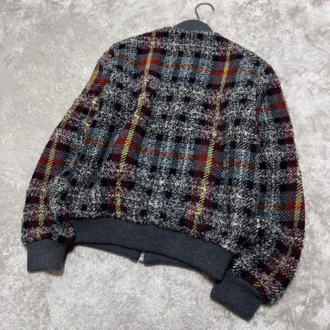 極美品　アクネステュディオス　ツイード　チェック　ブルゾン　MA1 ジャケット