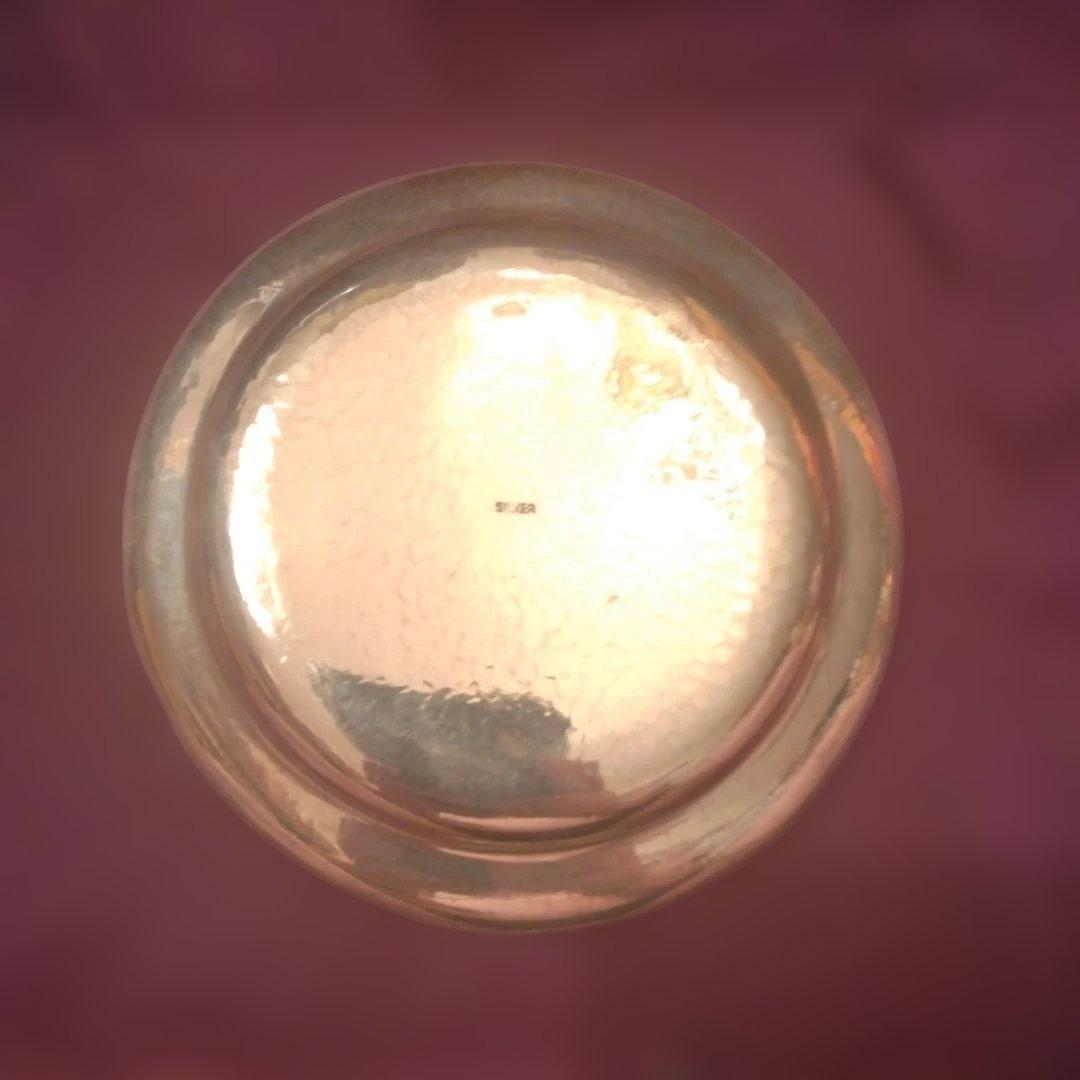 お値下げ　純銀　小皿　槌目　53.2g