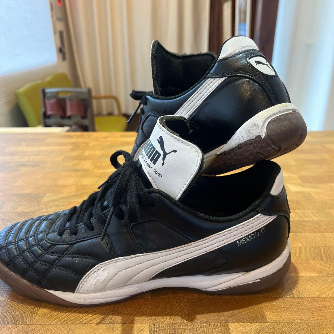 【王道】PUMA メキシコ IT ブラック 24.5cm 室内用 中古
