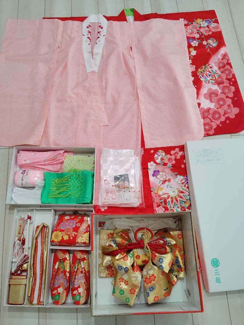 七五三 ７歳 女の子 フルセット 着物 三越