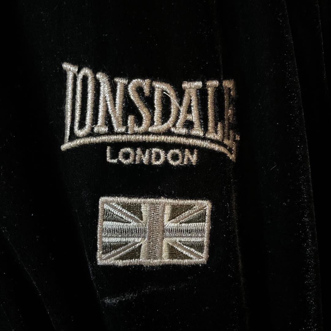 Lonsdale ビンテージ ベロア トラックジャケット 刺繍 モッズ MODS