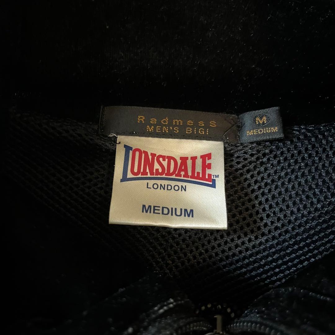 Lonsdale ビンテージ ベロア トラックジャケット 刺繍 モッズ MODS