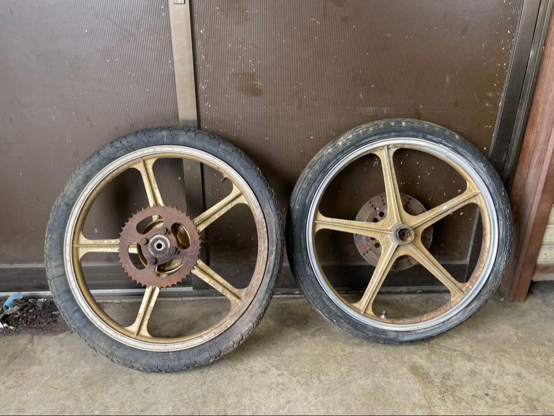 KAWASAKI AR50前後ホイールセット