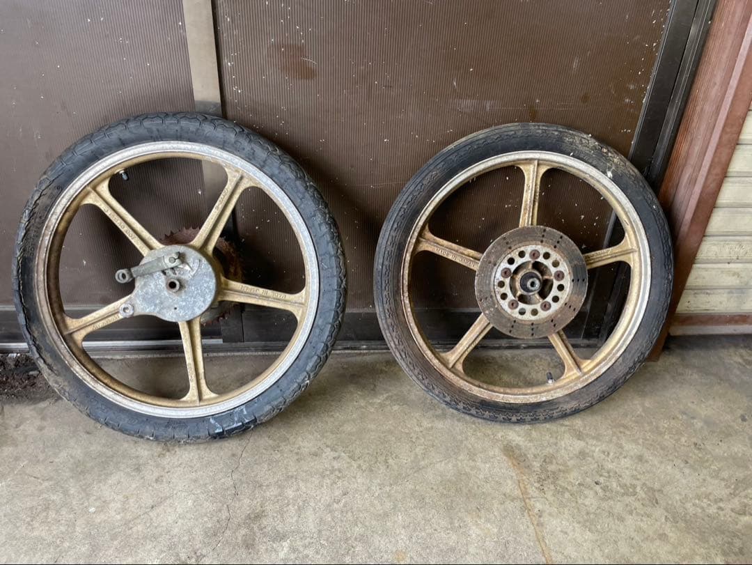 KAWASAKI AR50前後ホイールセット