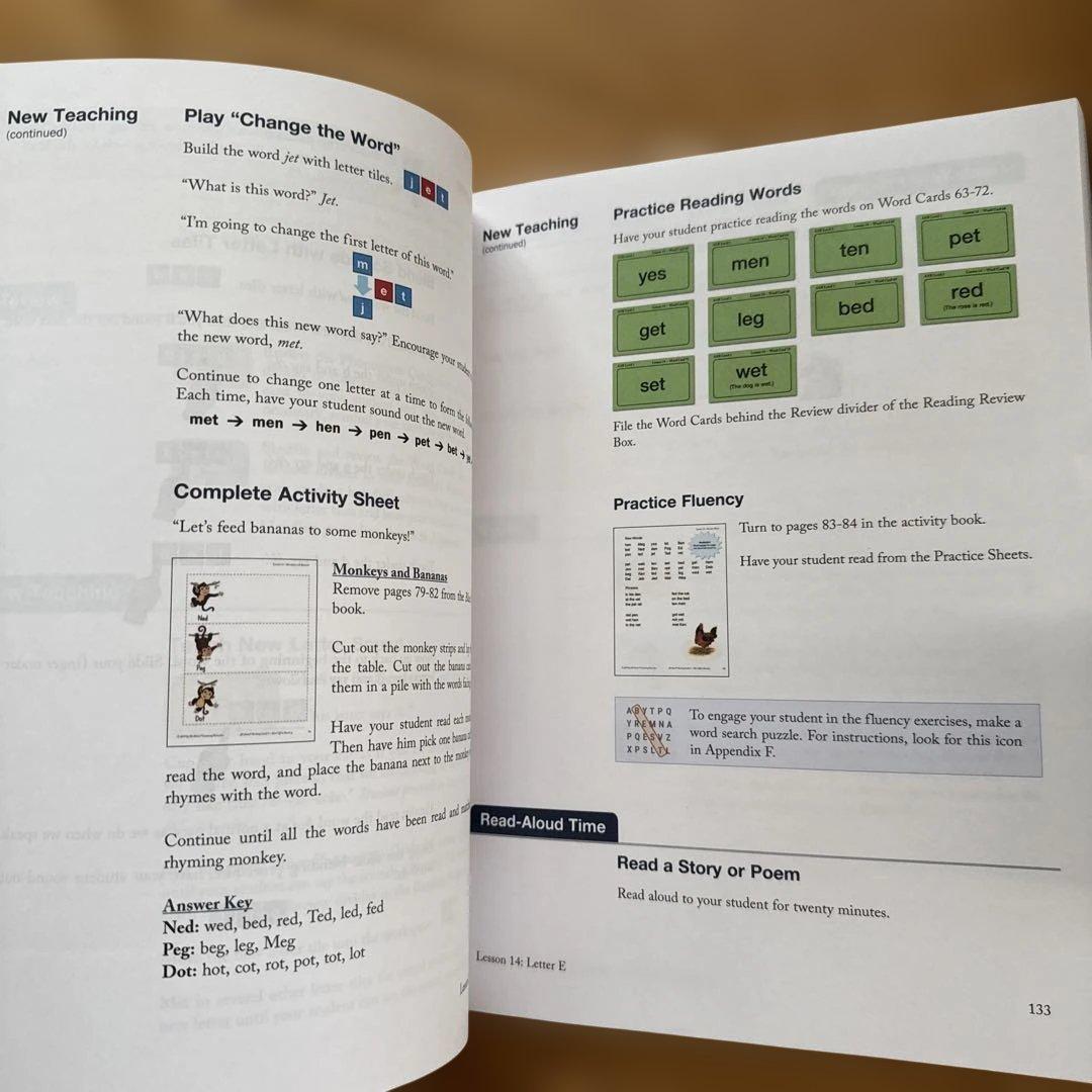 All About Reading Level 1 マニュアル、本3冊