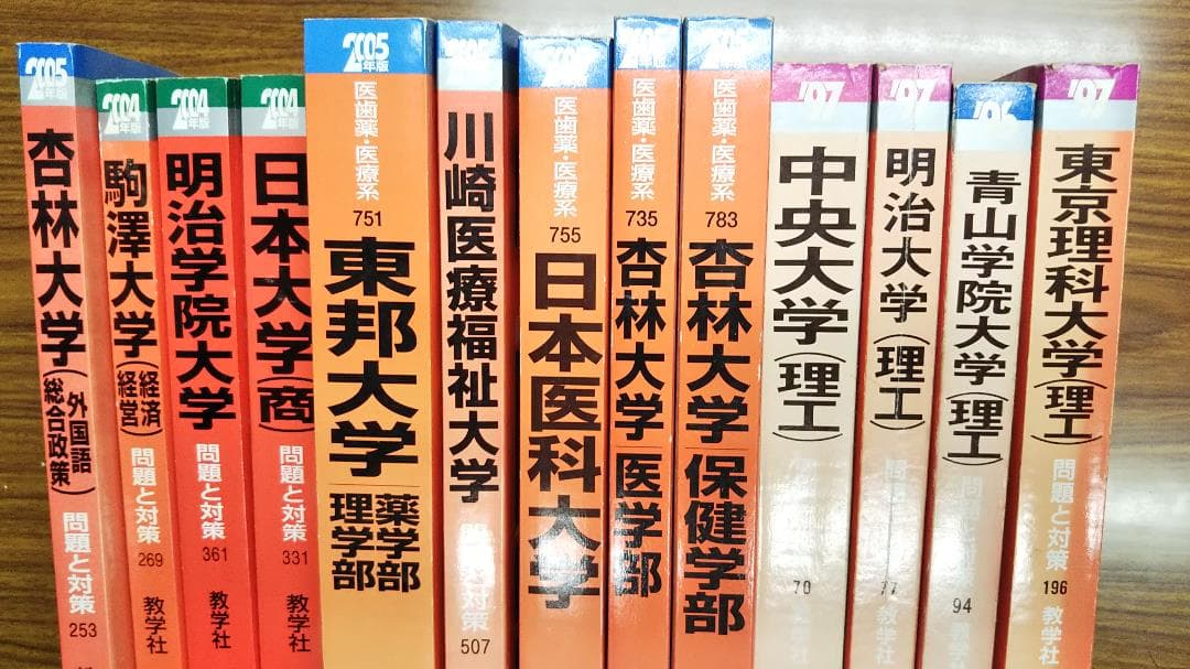 古い赤本　医薬系学部　年度色々　ばら売り　まとめ買いも可