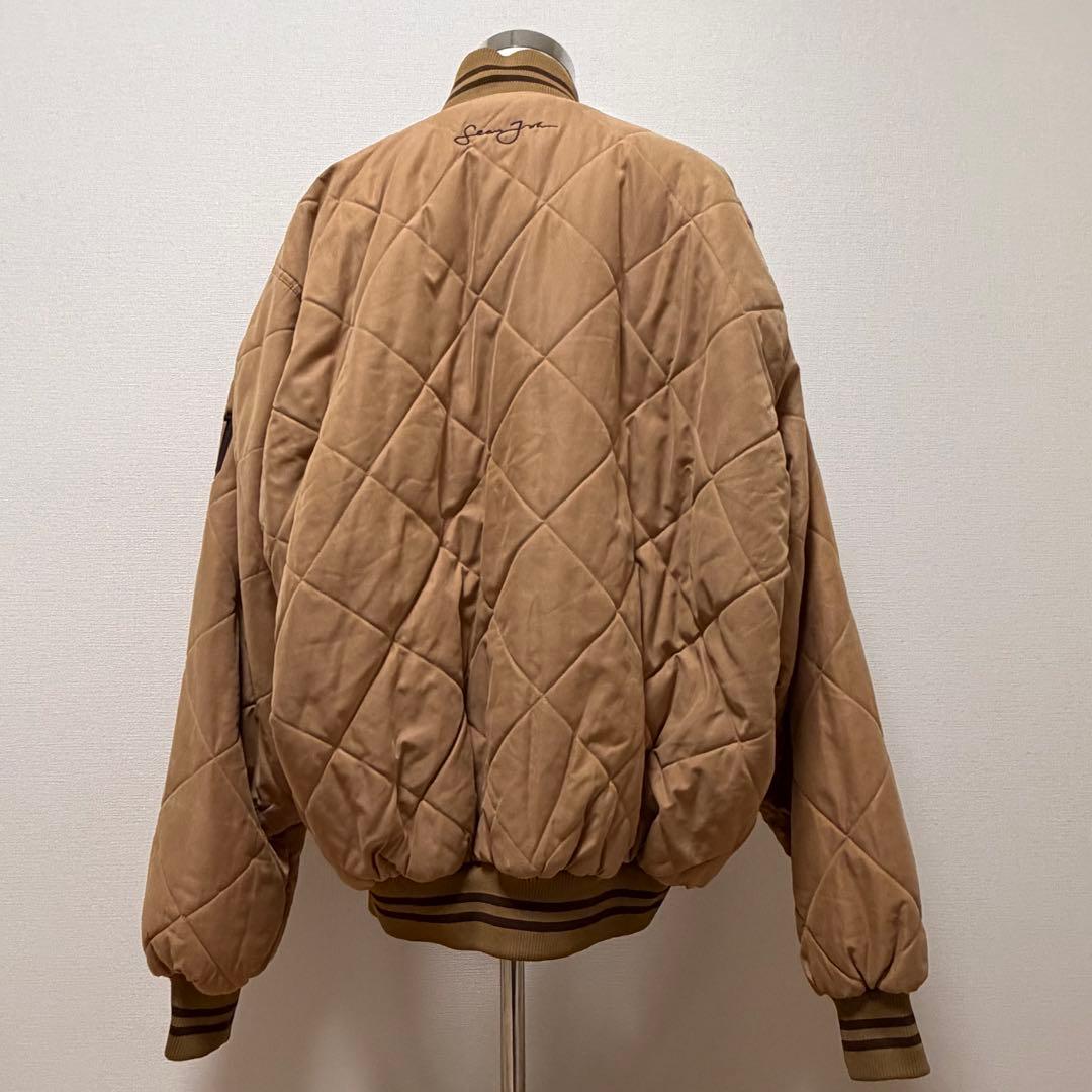 ショーンジョン　キルティングスタジャン　ワッペン　キャメル　キングサイズ　XXL