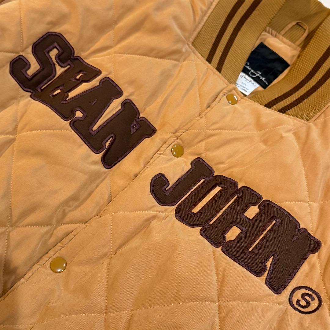ショーンジョン　キルティングスタジャン　ワッペン　キャメル　キングサイズ　XXL