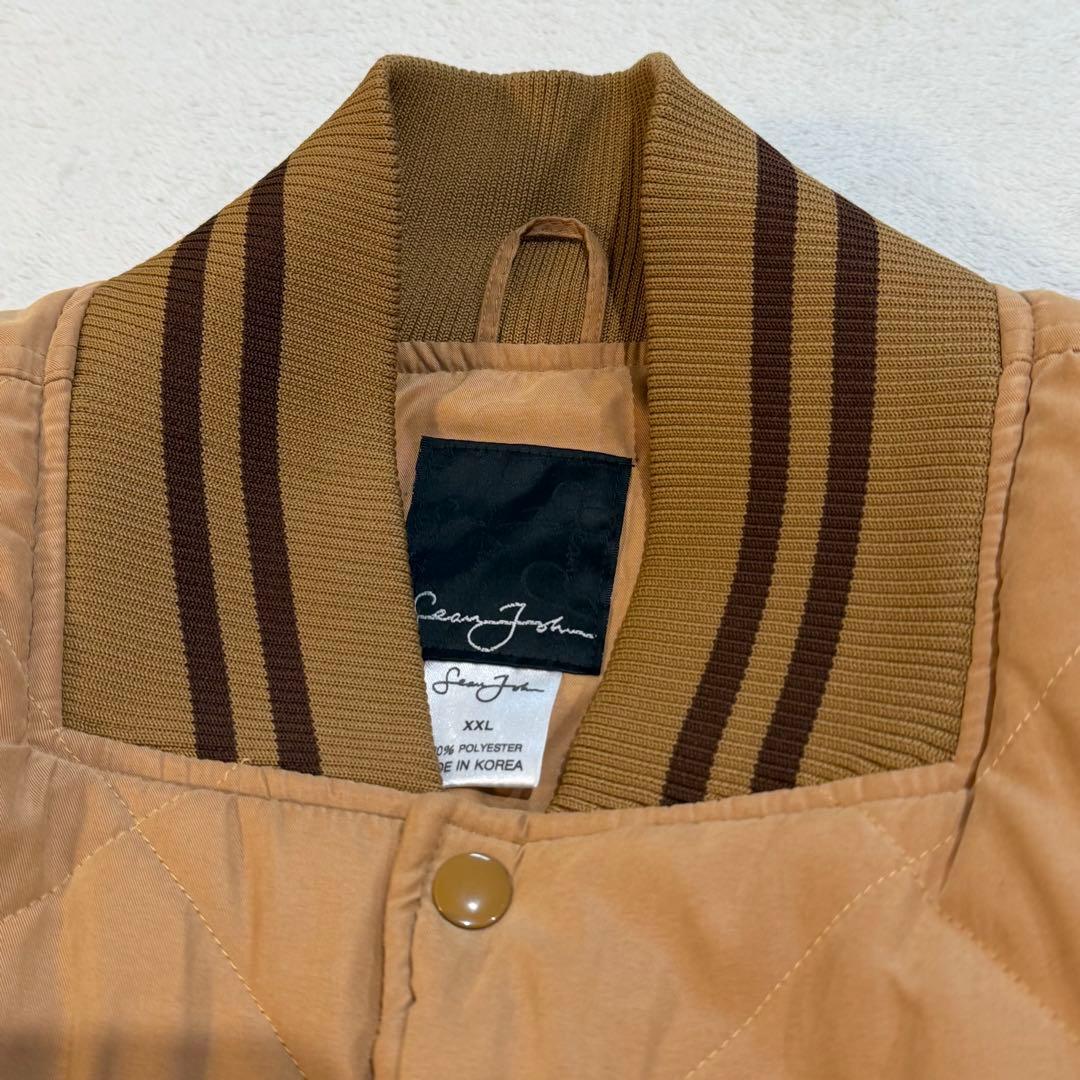 ショーンジョン　キルティングスタジャン　ワッペン　キャメル　キングサイズ　XXL
