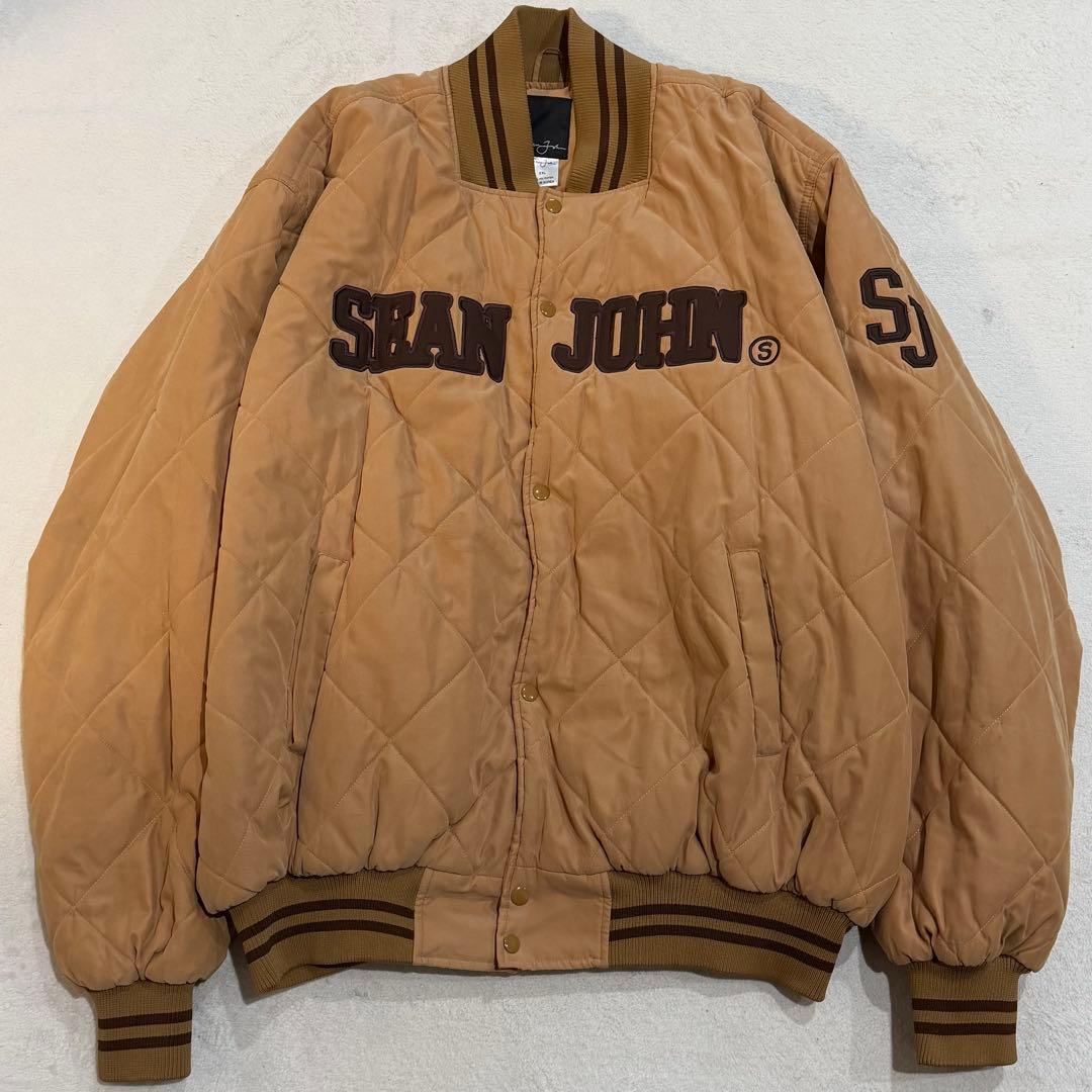 ショーンジョン　キルティングスタジャン　ワッペン　キャメル　キングサイズ　XXL