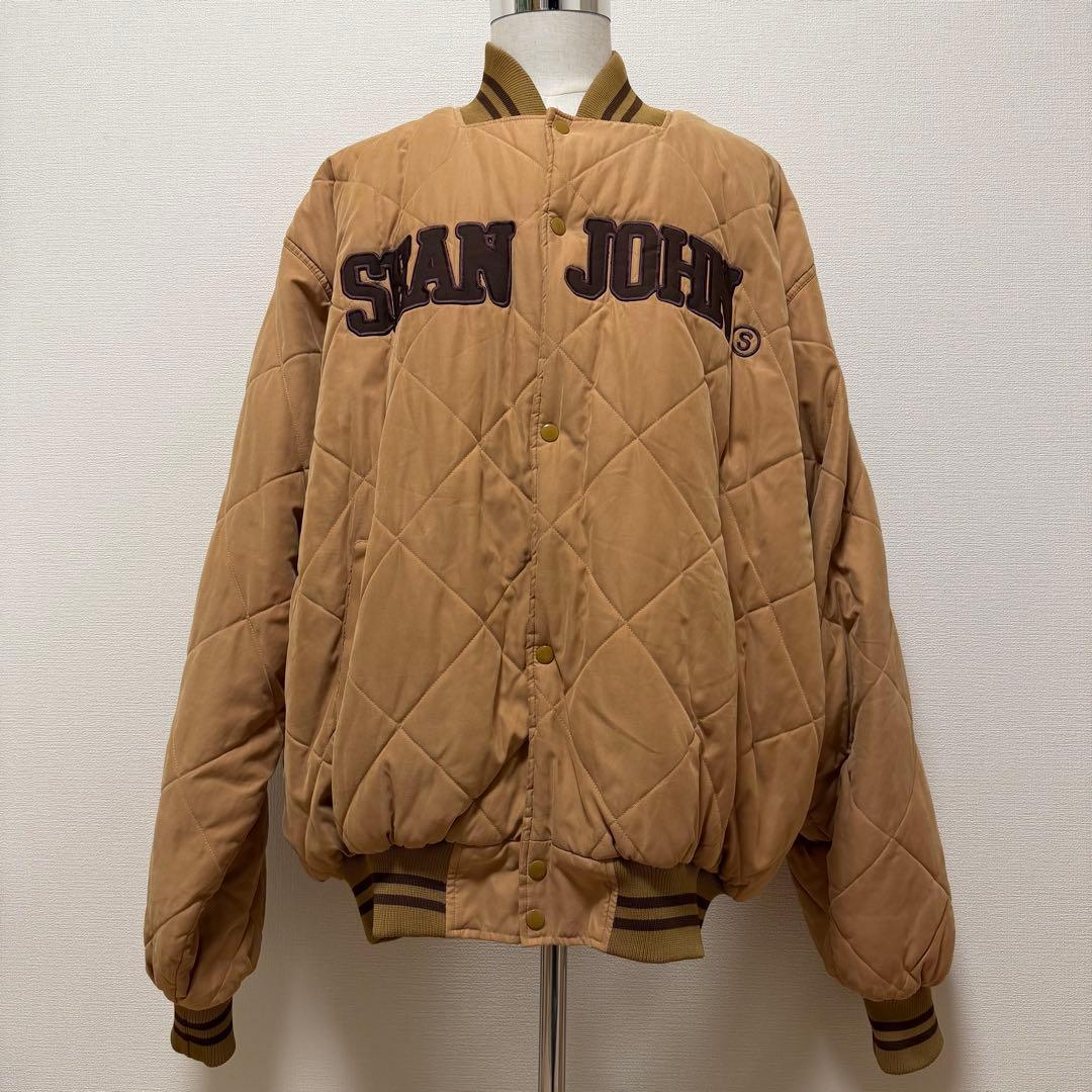 ショーンジョン　キルティングスタジャン　ワッペン　キャメル　キングサイズ　XXL