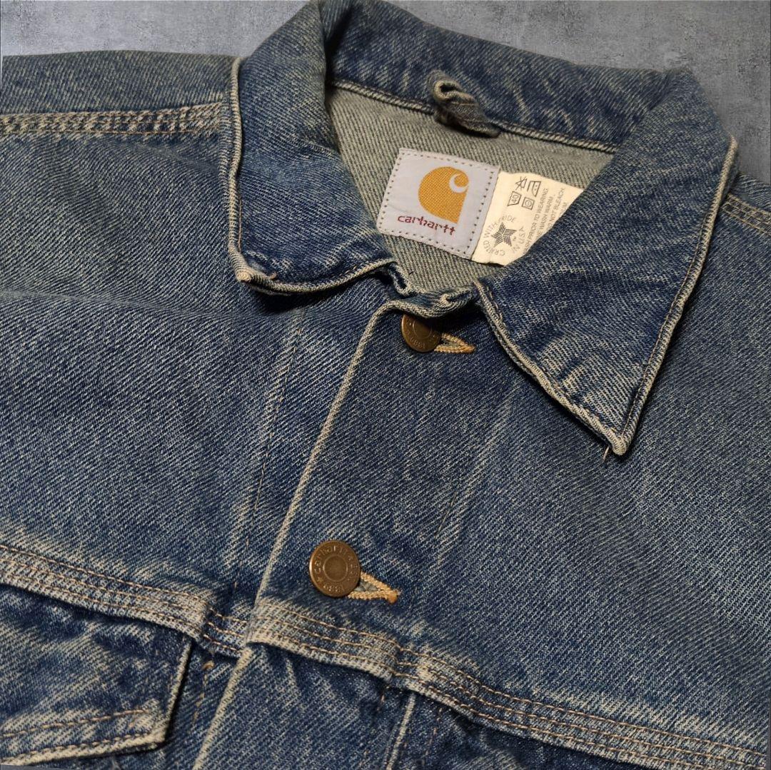 色落ち抜群✨Carhartt USA製 デニムジャケット トラッカー XL