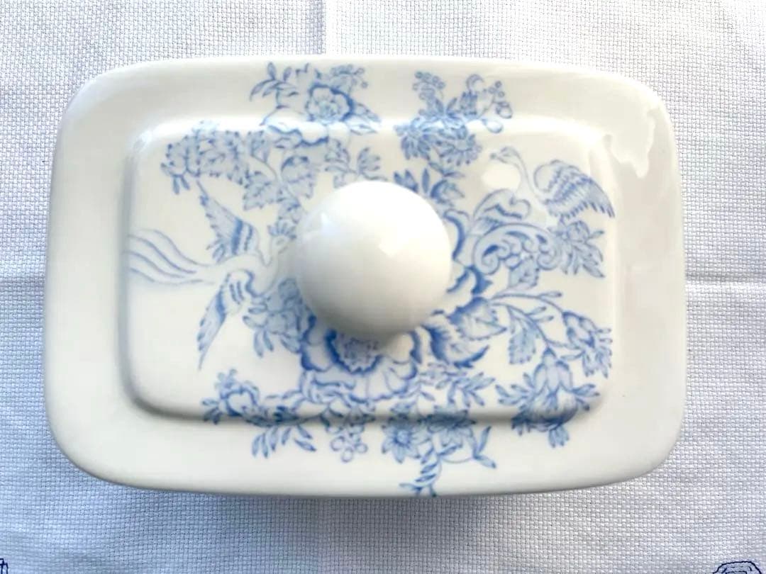 専用　バーレイ ❤︎ ブルーアジアティックフェザンツ　蓋付きバターボックス