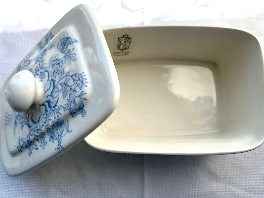 専用　バーレイ ❤︎ ブルーアジアティックフェザンツ　蓋付きバターボックス