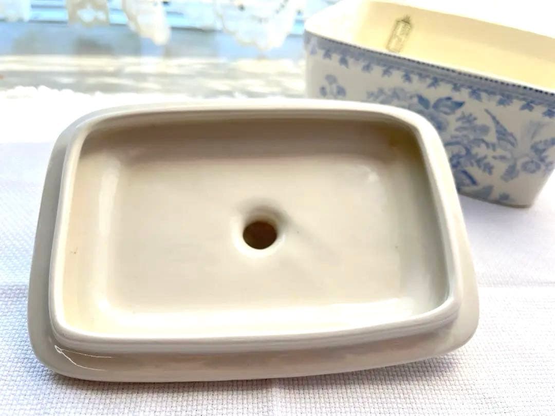 専用　バーレイ ❤︎ ブルーアジアティックフェザンツ　蓋付きバターボックス