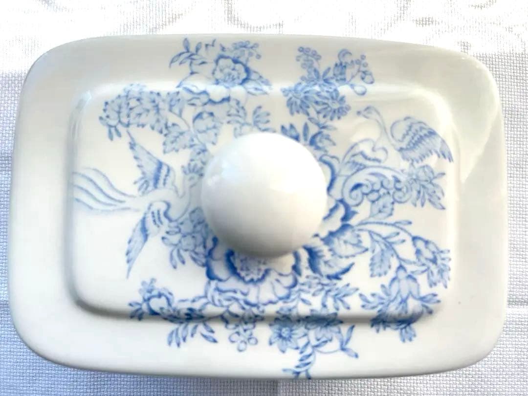 専用　バーレイ ❤︎ ブルーアジアティックフェザンツ　蓋付きバターボックス