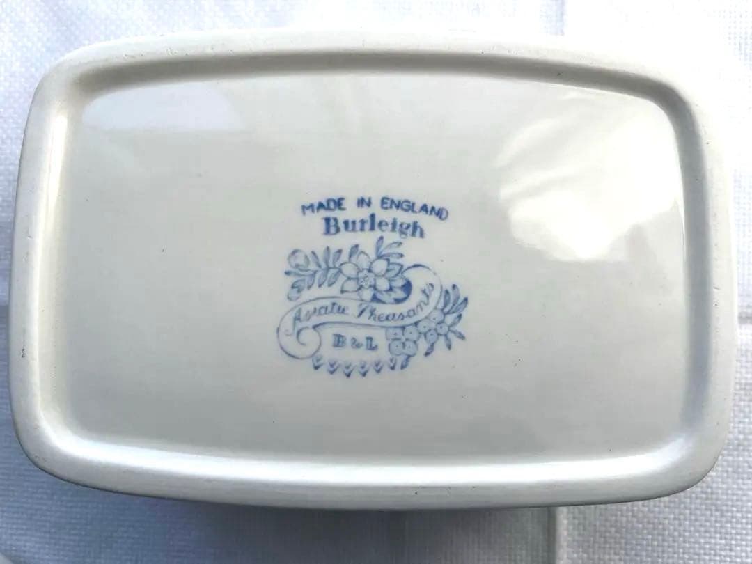 専用　バーレイ ❤︎ ブルーアジアティックフェザンツ　蓋付きバターボックス