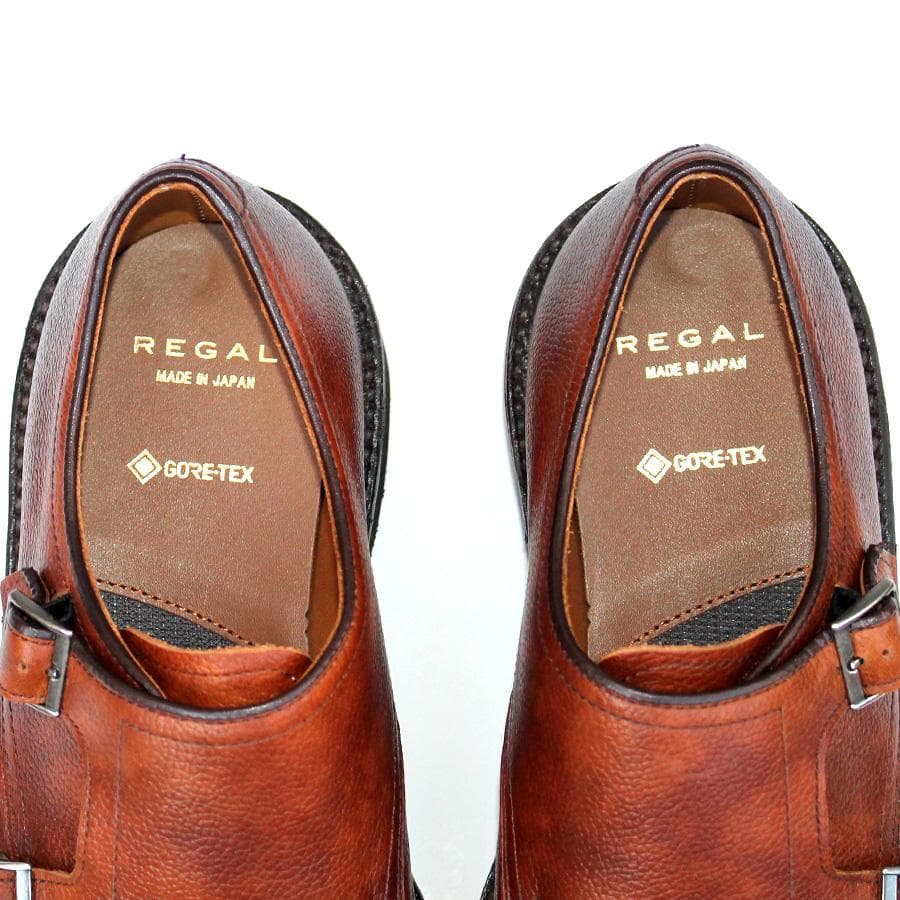 未使用に近い REGAL ダブルモンクストラップ GORE-TEX 日本製