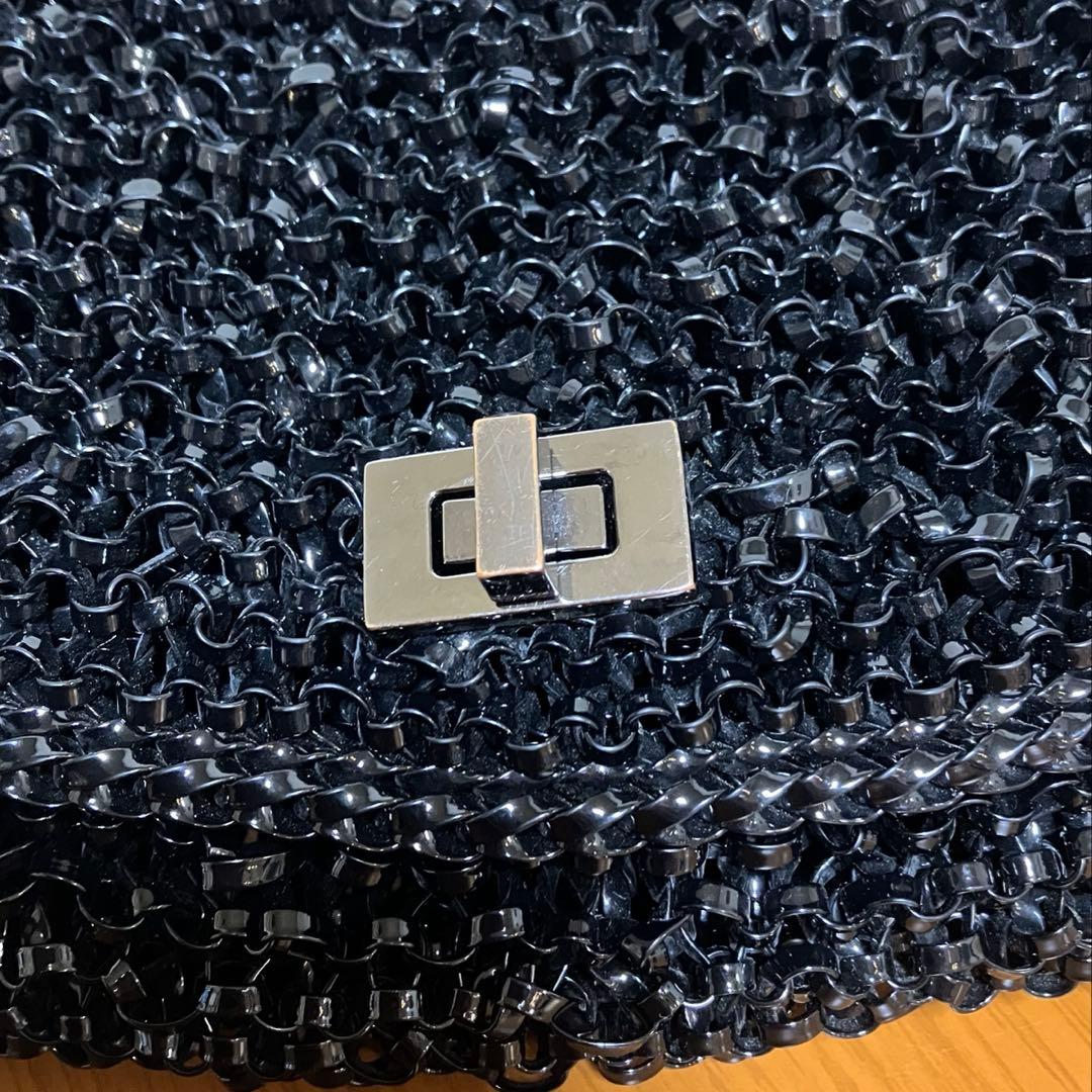 現行　アンテプリマ　ルケット　ミディアム　エナメルブラック　横長　ブラック