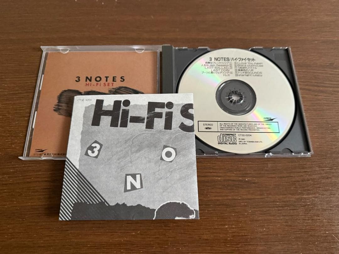 【角丸帯】「3 NOTES」ハイ・ファイ・セット 旧規格 消費税表記なし 帯付属