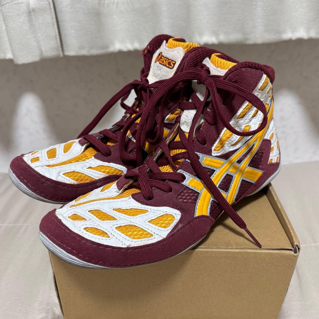 【希少・美品】アシックス レスリングシューズ ハイカット