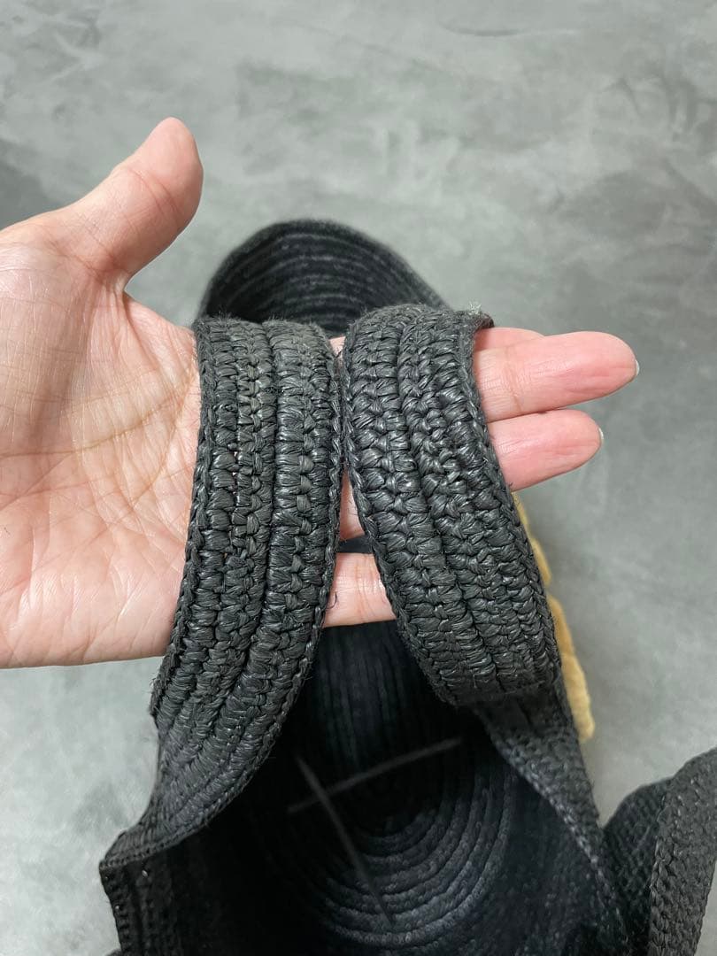 ロエベ　ブラック かごバッグ