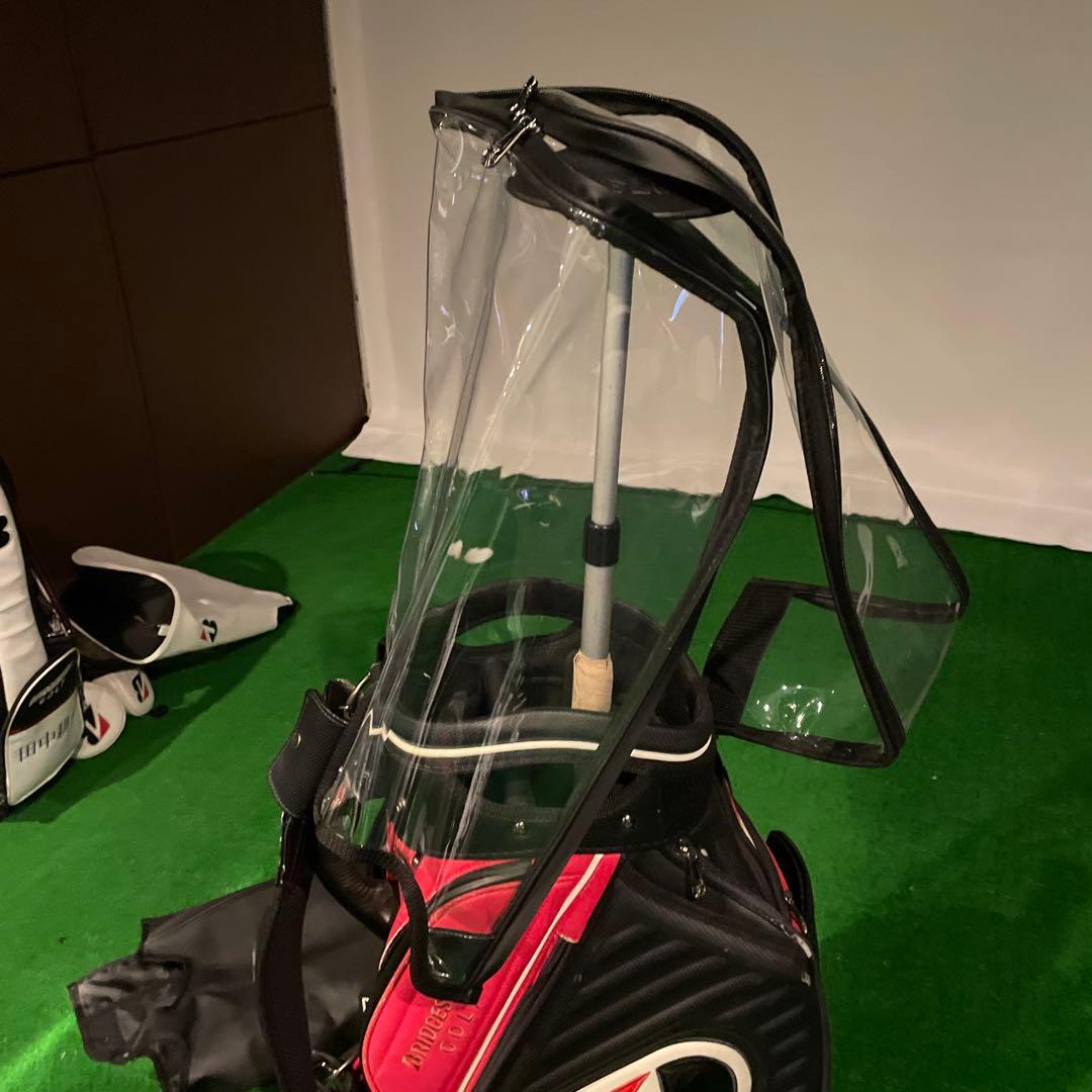 BRIDGESTONE プロ支給品2024中古大型キャディバッグ　ヘッドカバー付