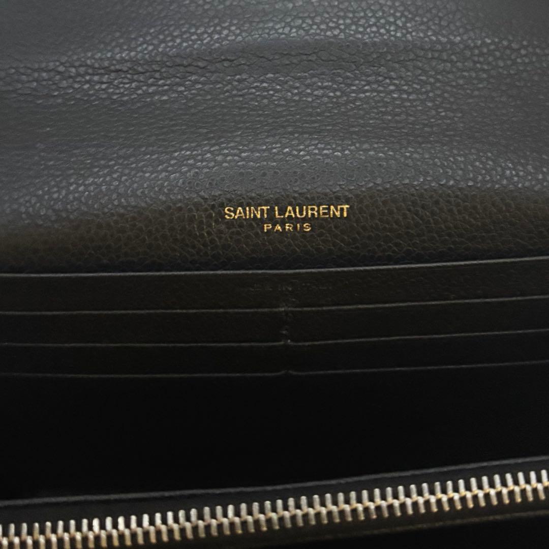 SAINT LAURENT サンローラン　フラップウォレット　長財布　レザー