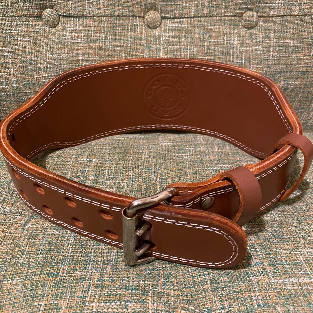 GOLD'S GYM レザー トレーニングベルト S