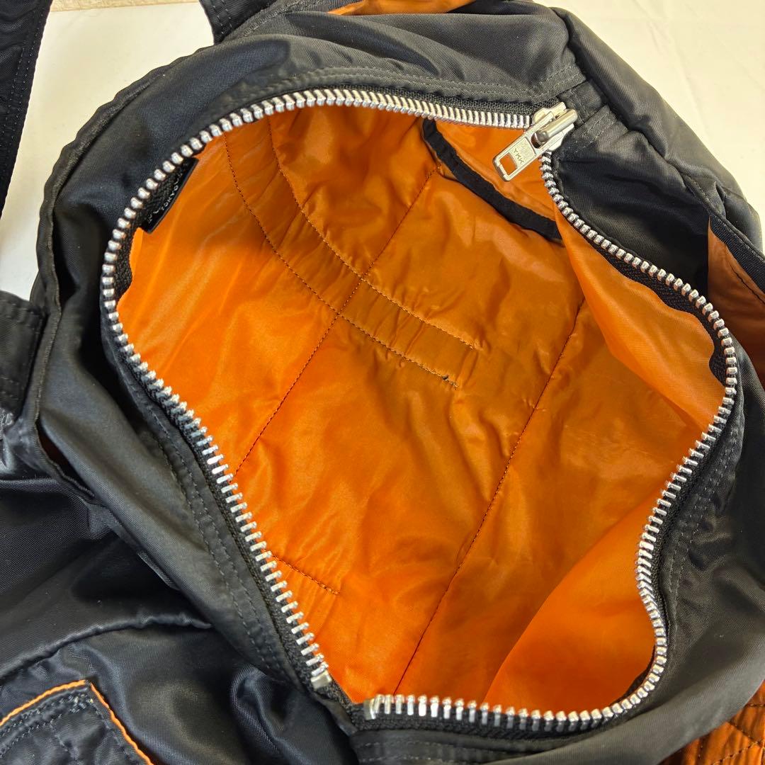 [極美品] PORTER タンカー ドラムバッグ ミニボストン 黒 ナイロン