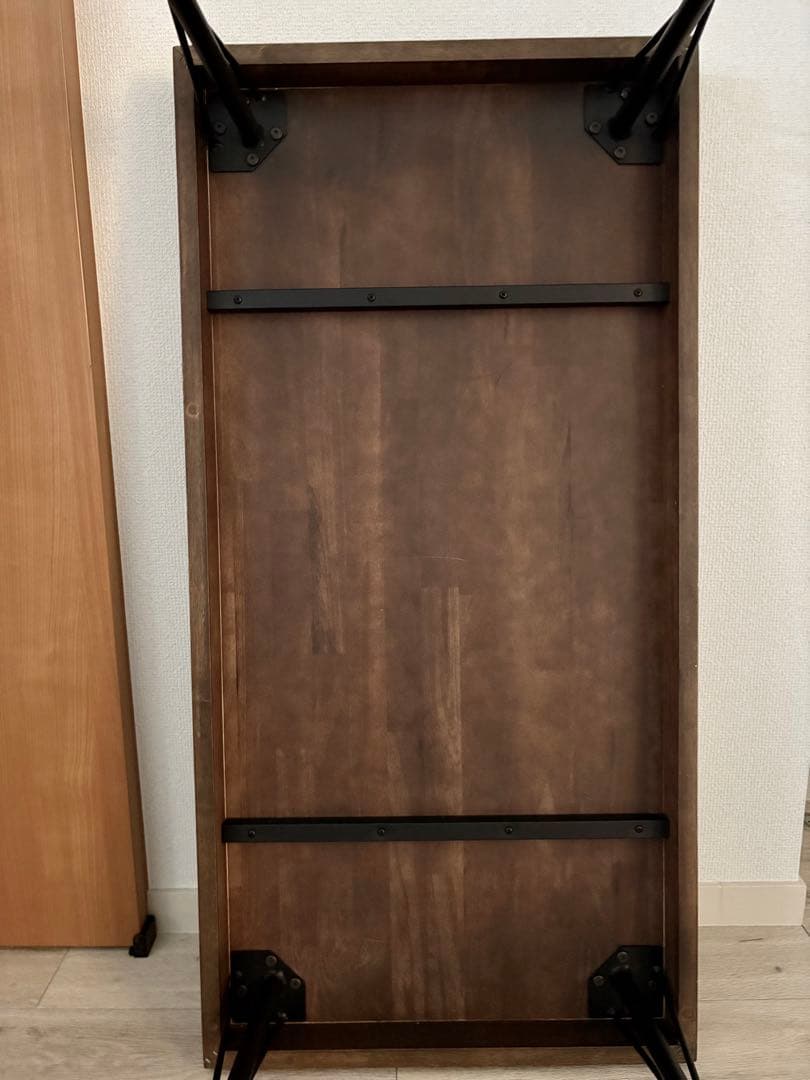 天然木センターテーブル ローテーブル アイアン脚 幅100cm