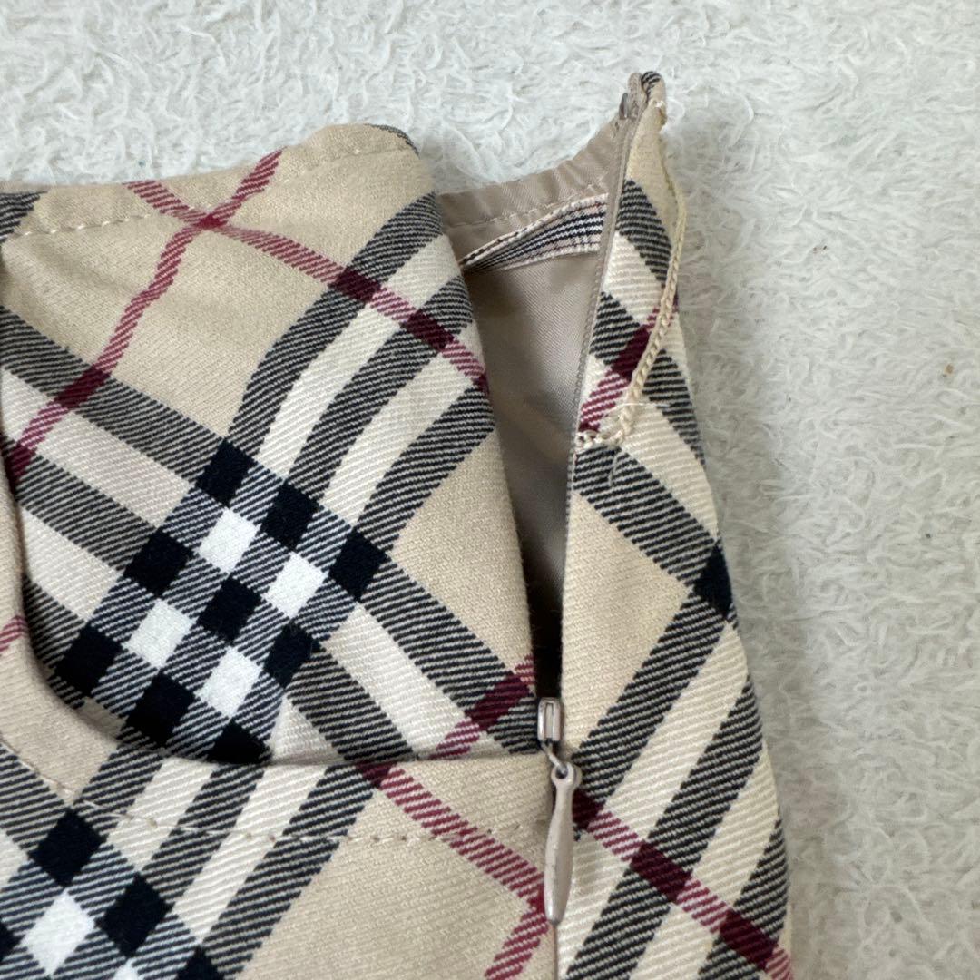 BURBERRY BLUE LABEL ノバチェック プリーツ ミニスカート
