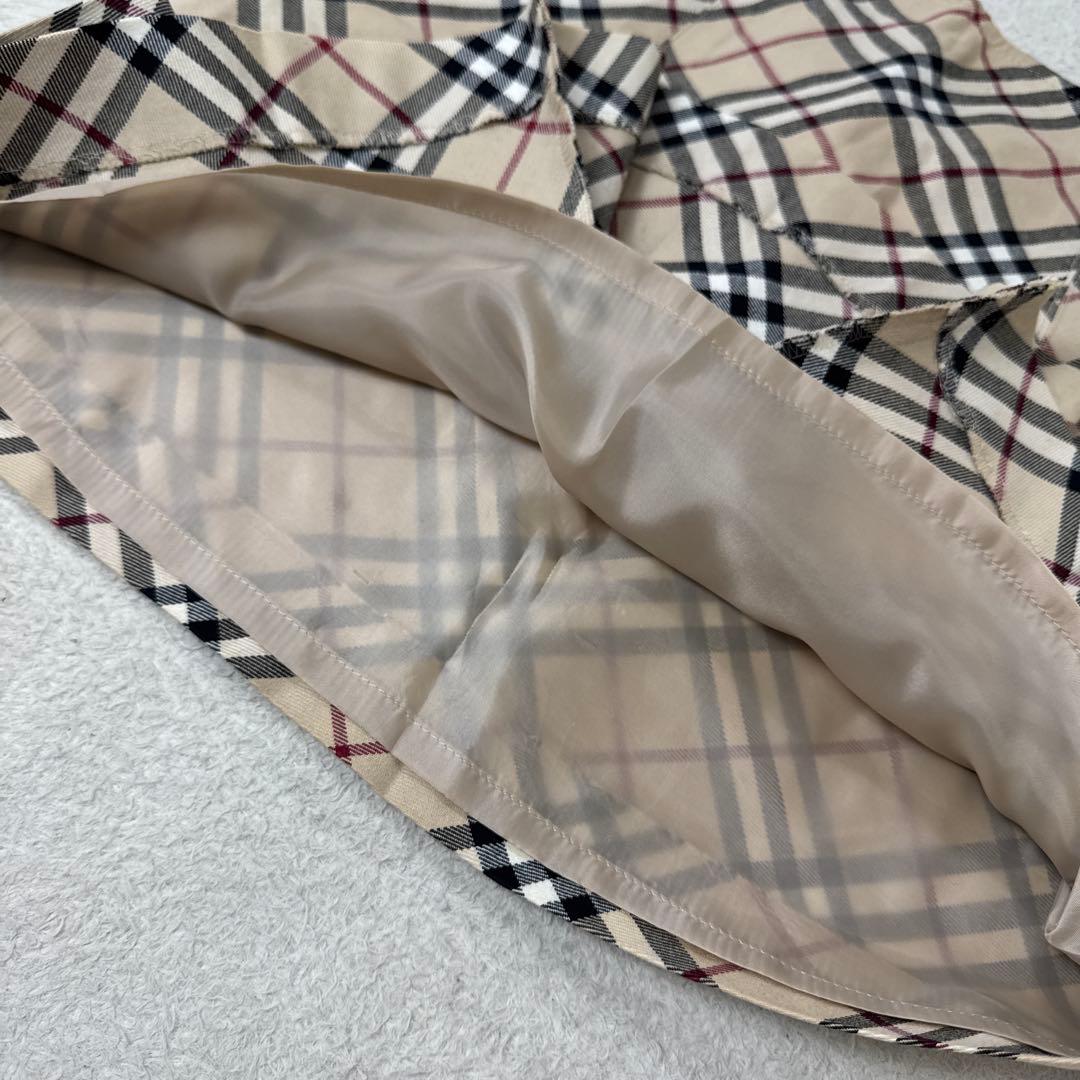 BURBERRY BLUE LABEL ノバチェック プリーツ ミニスカート