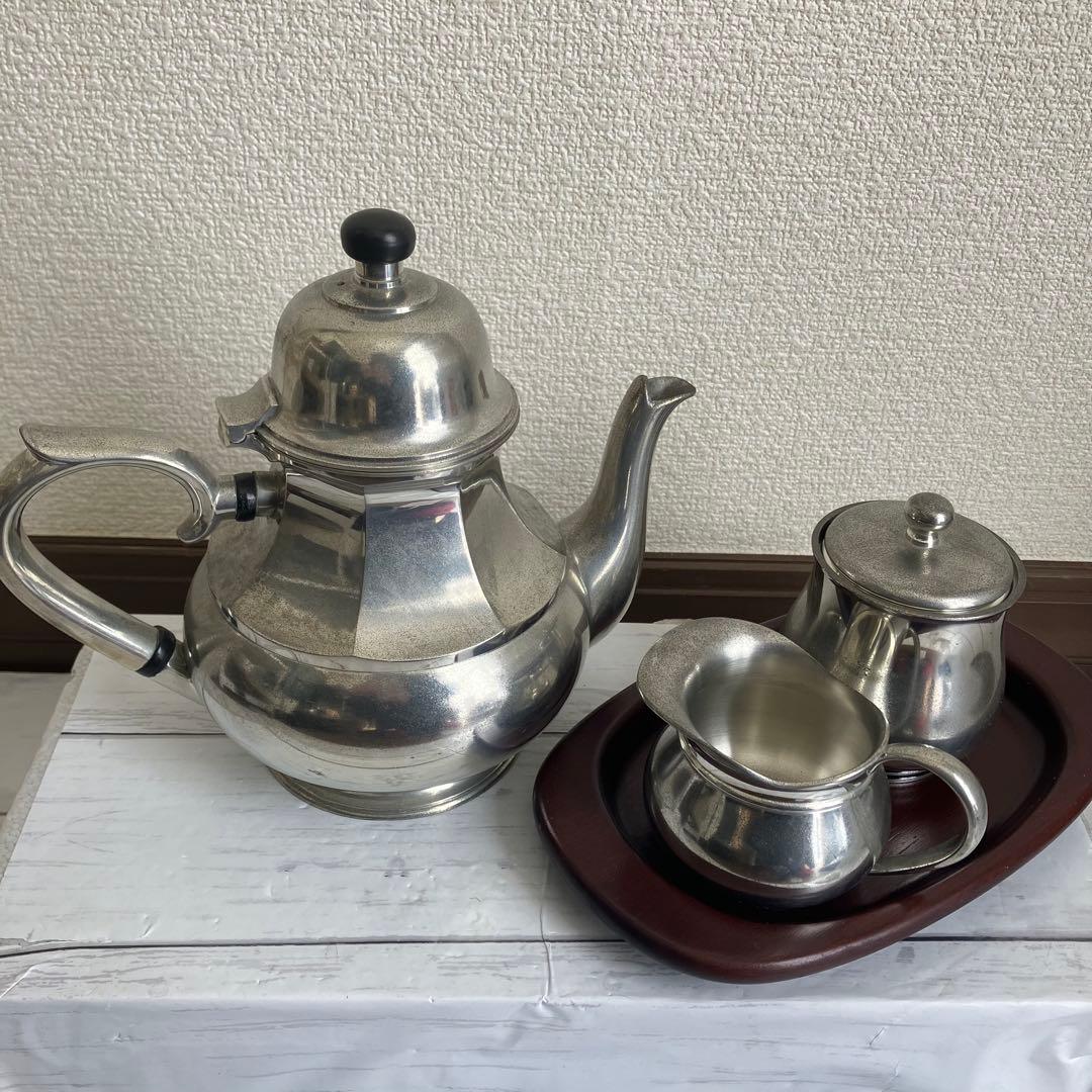 セランゴールピューター　97 ティーセット3点 80年代 ヴィンテージ