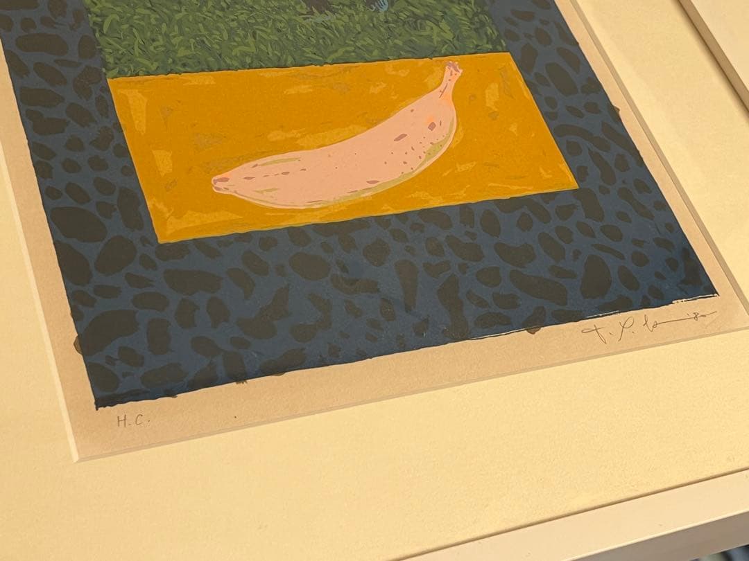 ハ*ド様 横尾忠則BLUE GORILLA WITH BANANAシルクスクリー