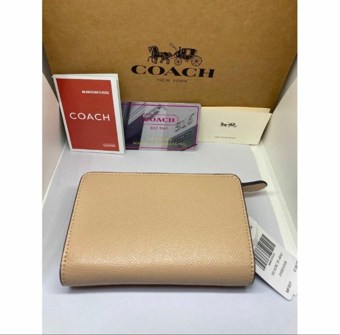 COACH　コーチ　C6390　二つ折り財布　クロスグレイン　ミディアム