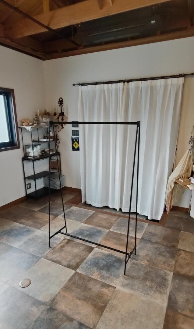 スチール　ハンガーラック　アイアン　幅広　アイアンラック　コートスタンド　什器