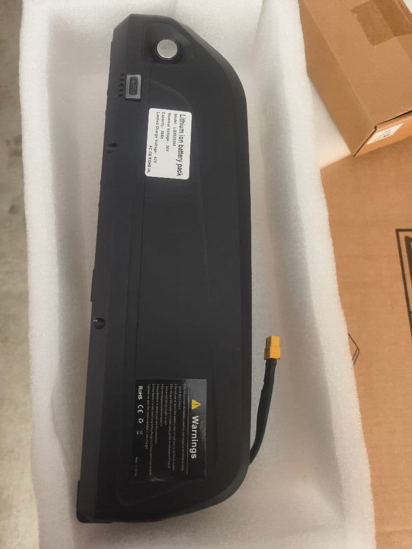 電動自転車用バッテリー 368mm