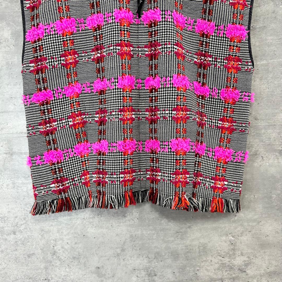 極美品　トゥモローランド　コレクション　LINTON フリル　ジレ　ツイード