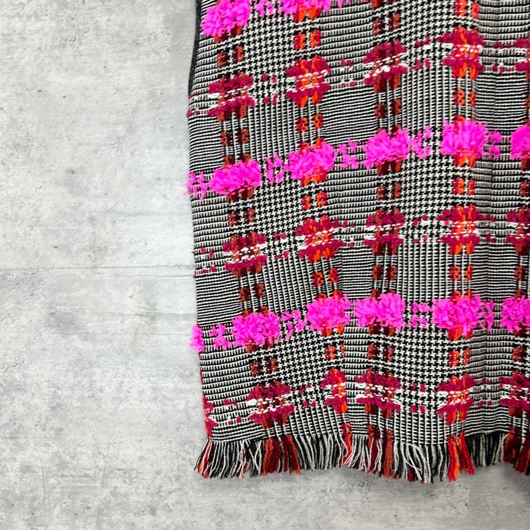 極美品　トゥモローランド　コレクション　LINTON フリル　ジレ　ツイード