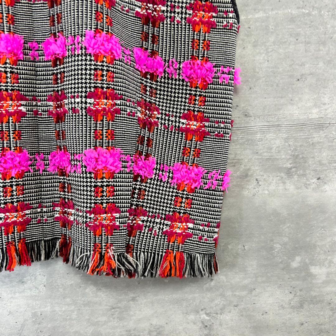 極美品　トゥモローランド　コレクション　LINTON フリル　ジレ　ツイード