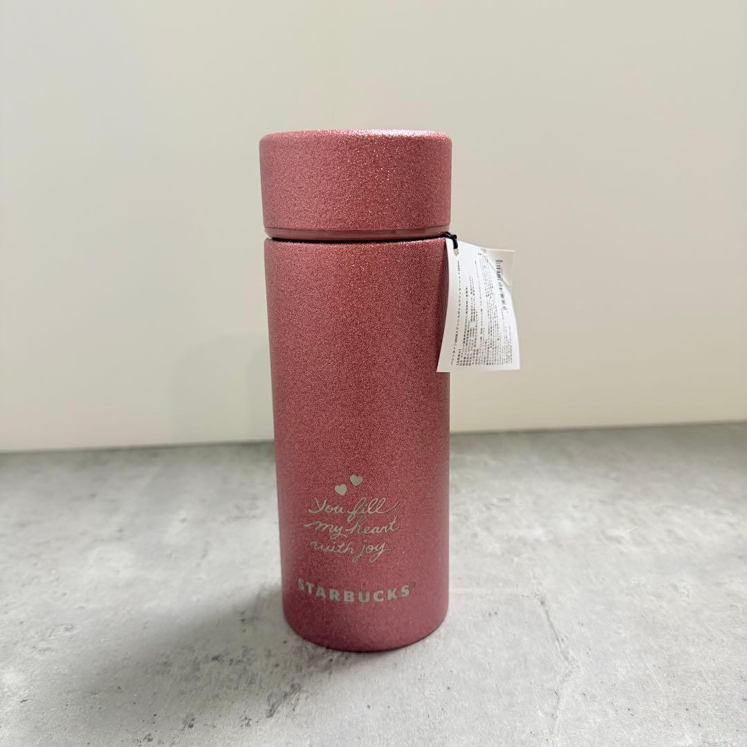 2種☆スターバックスバレンタイン2026ステンレスボトルグリッターレッド＆ピンク