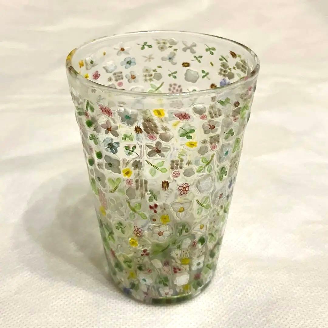 江波富士子　 江波冨士子　花の庭　ガラス　グラス　コップ