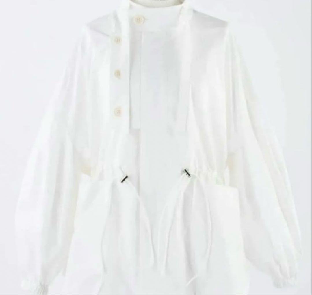 ENFOLD 2WAY ショートブルゾン 白 ホワイト　タイプライタージャケット