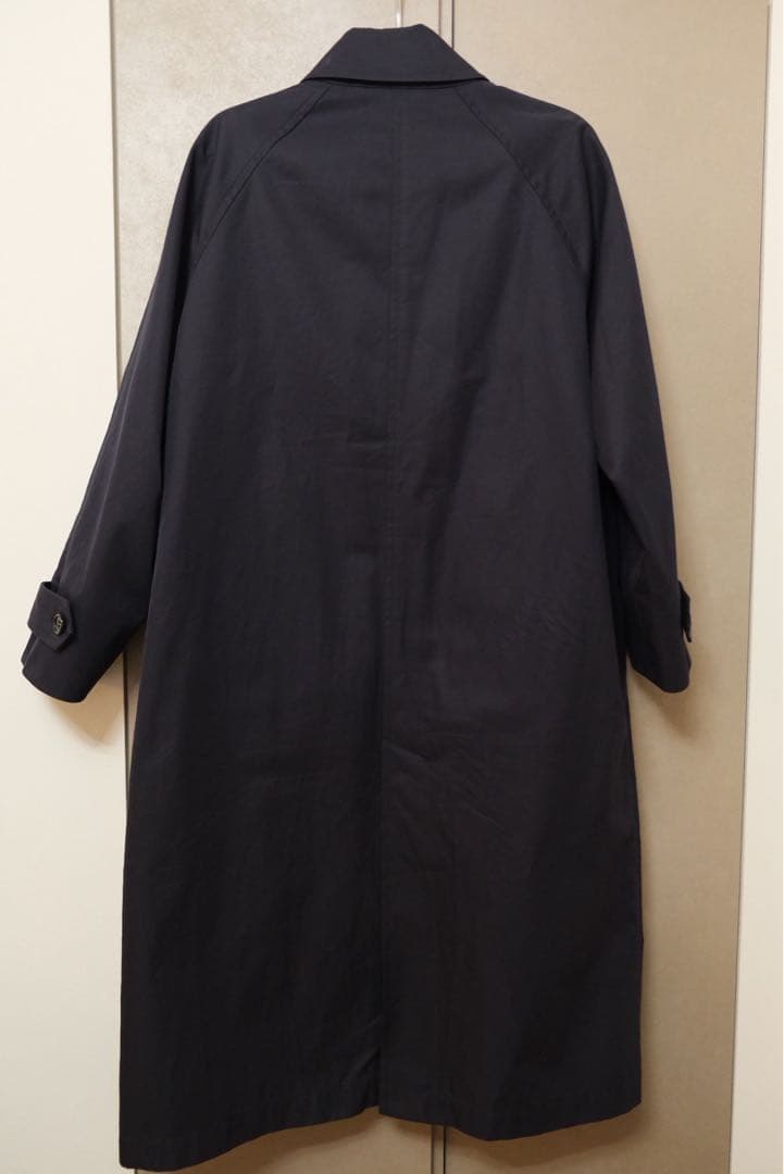 スーピマコットンステンカラーコート　ネイビー　36