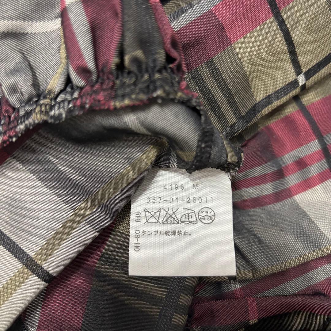 ヴィヴィアンウエストウッド　変形ミニスカート　ロゴボタン　チェック　ティアード