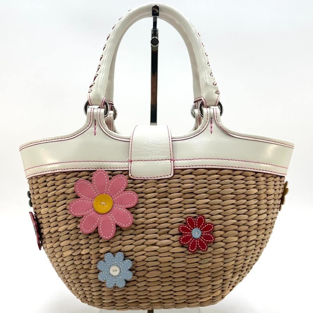 COACH コーチ ソーホー かごバッグ フラワーモチーフ 内側シグネチャー