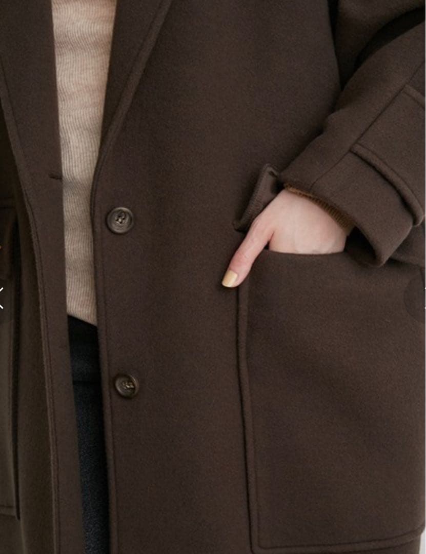 【emmi atelier】リサイクルウールロングコート