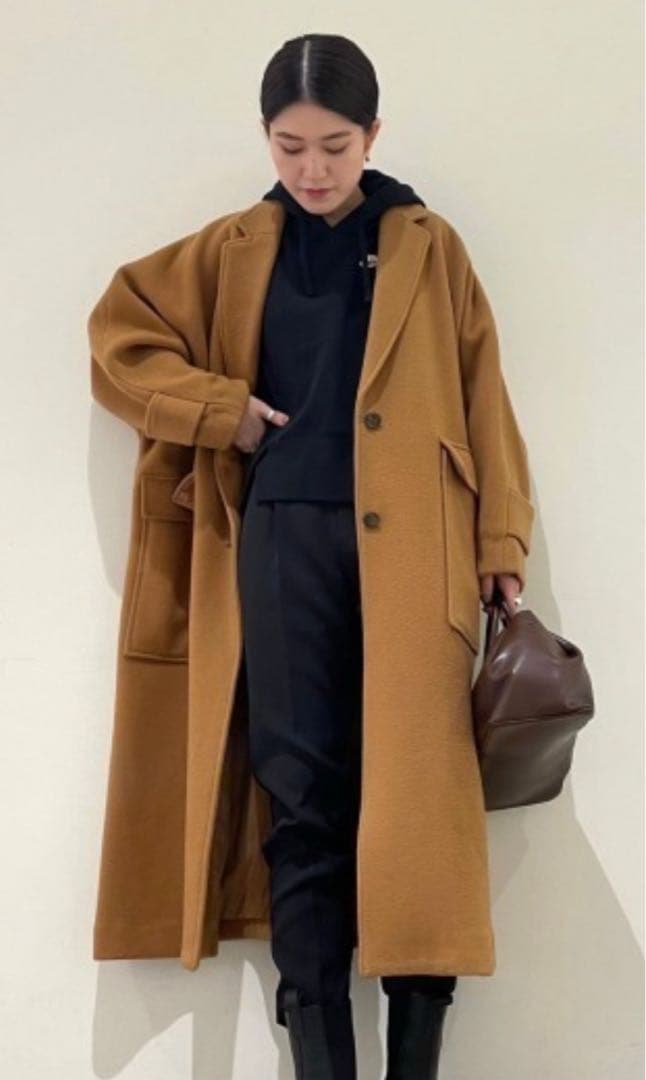 【emmi atelier】リサイクルウールロングコート